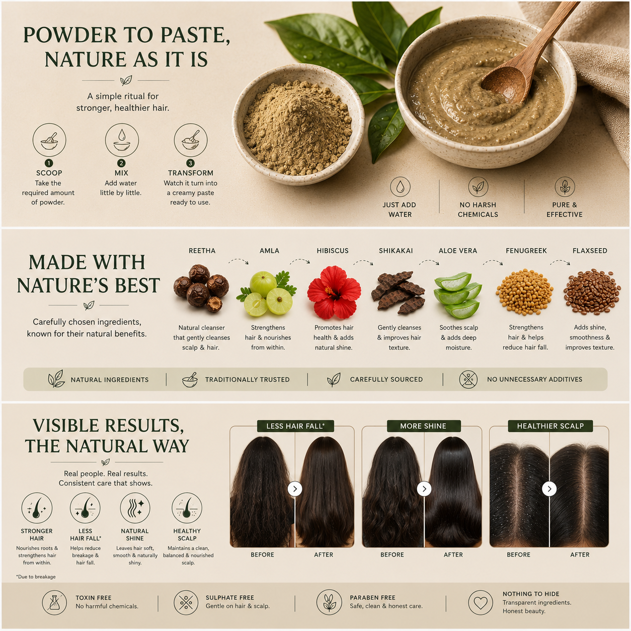 Natural Shampoo Powder